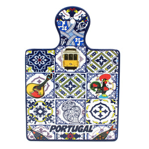 Traditional Portuguese Tile Pattern Cutting Serving Board