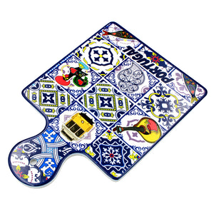 Traditional Portuguese Tile Pattern Cutting Serving Board