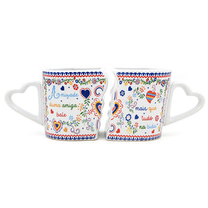 Portuguese Ceramic Twin Coffee Mug Souvenir From Portugal