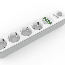 Load image into Gallery viewer, LDNIO 220 Volt European Cord Smart USB Power Strip Surge Protector
