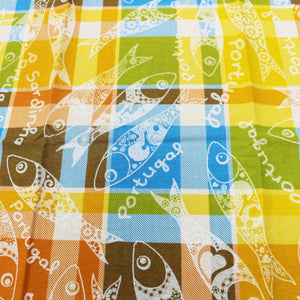 100% Cotton Portuguese Sardine Multicolored Made in Portugal Tablecloth