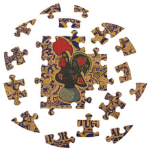 Load image into Gallery viewer, Portuguese Cork Puzzle Made in Portugal Good Luck Rooster and Tile Themed
