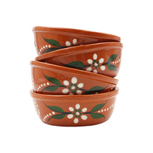 Load image into Gallery viewer, João Vale Hand-Painted Traditional Terracotta Dessert Bowls, Set of 4
