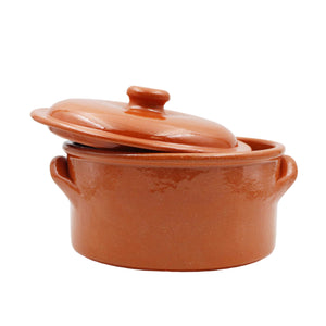 João Vale Handmade Traditional Portuguese Pottery Clay Terracotta Cazuela Cooking Pot with Lid