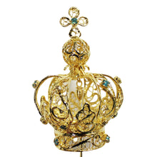 Load image into Gallery viewer, 4&quot; Filigree Metal Crown Our Lady of Fatima Virgin Mary Religious Statue

