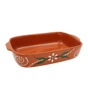 João Vale Hand-Painted Traditional Clay Terracotta Cooking Roasters - Various Sizes