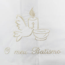 Load image into Gallery viewer, Maiorista Made in Portugal Beige Candle Baptismal Towel
