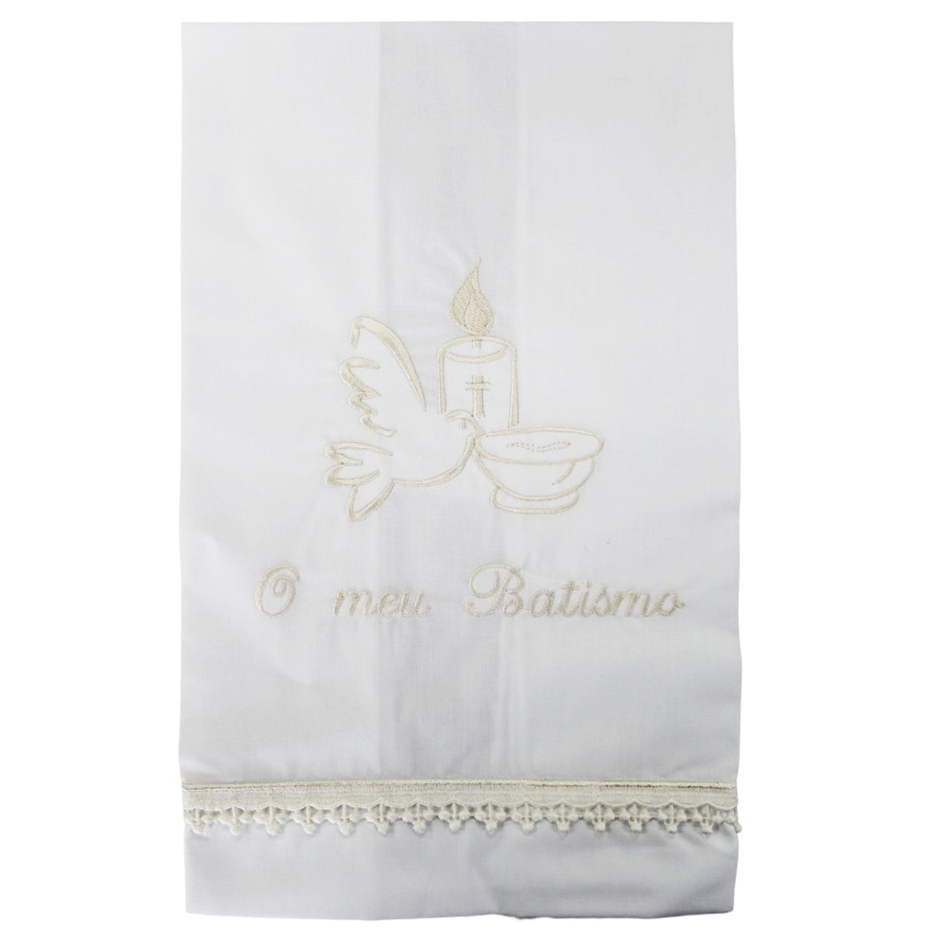 Maiorista Made in Portugal Beige Candle Baptismal Towel