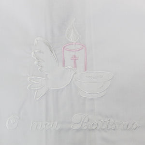 Maiorista Made in Portugal Pink Candle Baptismal Towel