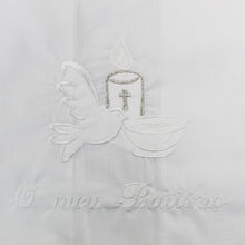 Load image into Gallery viewer, Maiorista Made in Portugal Grey Candle Baptismal Towel
