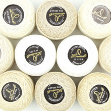 Load image into Gallery viewer, Limol Size 12 White 50 Grs 100% Mercerized Crochet Thread Cotton Ball Set
