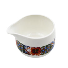 Load image into Gallery viewer, Portugal Tile Azulejo Sugar Bowl &amp; Creamer Set with Wooden Base - Various Colors

