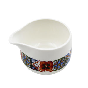 Portugal Tile Azulejo Sugar Bowl & Creamer Set with Wooden Base - Various Colors