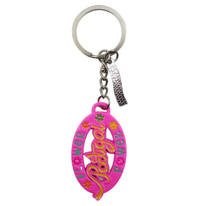 Portuguese Flower Power Made in Portugal Keychain, Various Colors