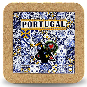 Portuguese Tile Trivet With Cork