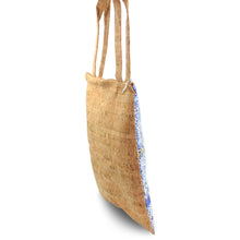 Load image into Gallery viewer, Portugal Blue Tiles Azulejos Natural Cork Tote Bag
