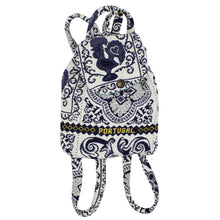 Load image into Gallery viewer, Kids Portuguese Blue Tiles Azulejos Made in Portugal Cloth Backpack
