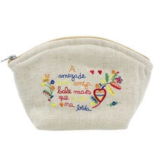 Load image into Gallery viewer, Namorados Valentine Linen Cosmetic/Toiletry Bag
