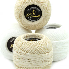 Load image into Gallery viewer, Limol Size 20 White 50 Grs 100% Mercerized Crochet Thread Cotton Ball Set
