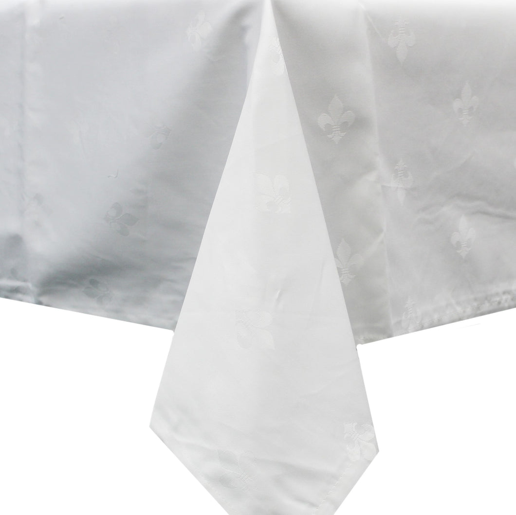 100% Cotton Traditional White  Flor de Liz Made in Portugal Tablecloth