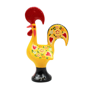 Traditional Portuguese Aluminum Yellow Good Luck Rooster Galo de Barcelos