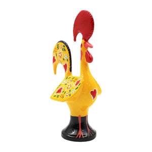 Traditional Portuguese Aluminum Yellow Good Luck Rooster Galo de Barcelos