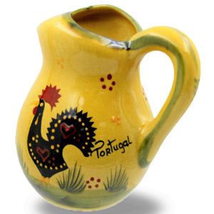 Hand-Painted Portuguese Ceramic Rooster Pitcher