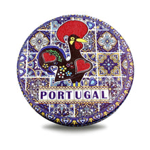 Load image into Gallery viewer, Portuguese Rooster Galo de Barcelos Themed Colorful Pocket Mirror, Makeup Mirror

