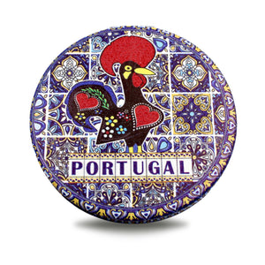 Portuguese Rooster Galo de Barcelos Themed Colorful Pocket Mirror, Makeup Mirror
