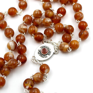 Our Lady of Fatima Honey Beads Catholic Rosary