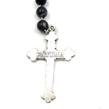 Load image into Gallery viewer, Our Lady of Fatima Black Marble Style Beads Catholic Rosary
