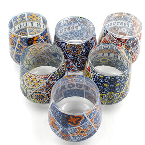 Portugal Tile Azulejo Themed Shot Glasses - Set of 6