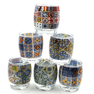 Portugal Tile Azulejo Themed Shot Glasses - Set of 6
