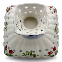 Load image into Gallery viewer, Hand-Painted Traditional Floral Ceramic Footed Fruit Bowl
