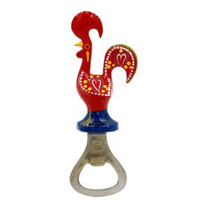 Traditional Portuguese Aluminum Rooster Figurine Bottle Opener