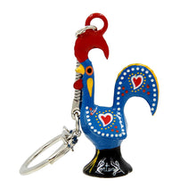 Load image into Gallery viewer, 2&quot; Traditional Portuguese Aluminum Good Luck Rooster Keychain
