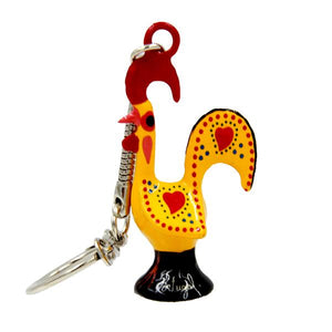 2" Traditional Portuguese Aluminum Good Luck Rooster Keychain