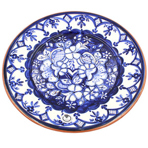 Hand-painted Portuguese Pottery Clay Terracotta Wall Plate