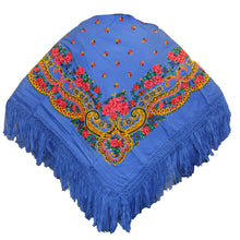 Load image into Gallery viewer, Portuguese Folklore Regional Half Head Viana Scarf Shawl With Fringe
