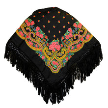 Load image into Gallery viewer, Portuguese Folklore Regional Head Scarf Shawl With Fringe
