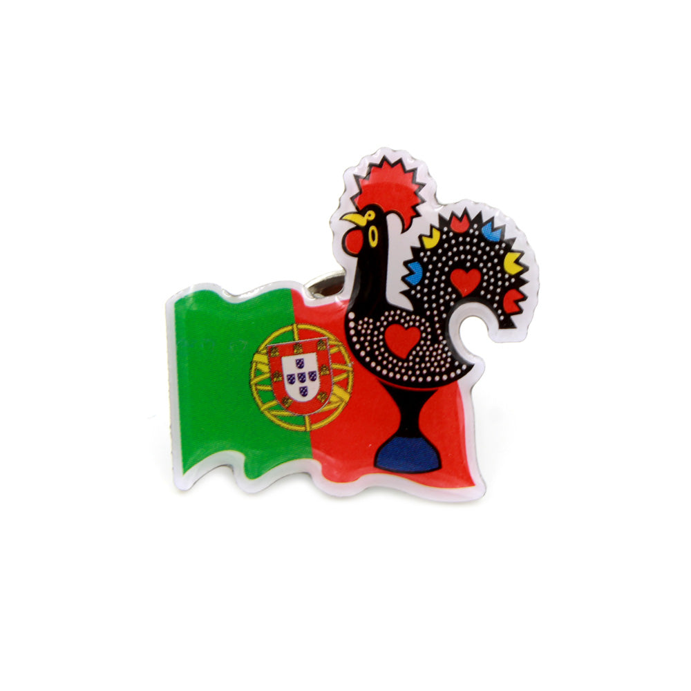 Traditional Portuguese Rooster Pin Souvenir From Portugal