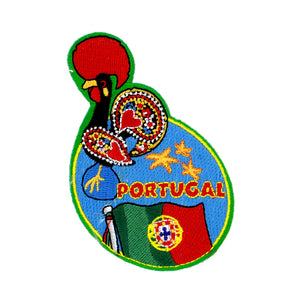 Portuguese Rooster Embroidered Badges for Clothes