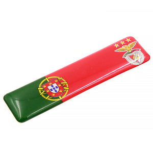 Portuguese Flag With SL Benfica Emblem Resin Domed 3D Decal Car Sticker, Set of 3
