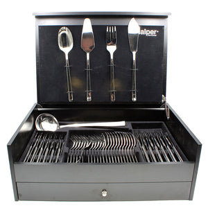 Dalper Oneda 113-Piece Silverware Flatware Cutlery Stainless Steel 12 Person Set