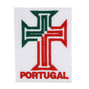 Portugal White Embroidered Patch for Clothes