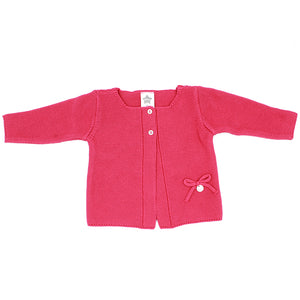 Minhon Made in Spain Knitted Raspberry Baby Jacket