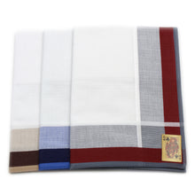Load image into Gallery viewer, 100% Egyptian Cotton Made in Portugal Men Handkerchiefs - Set of 3
