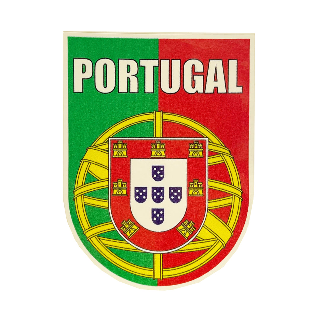 Portuguese Flag Vinyl Die Cut Sticker, Set of 3