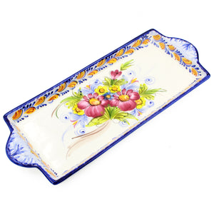 Hand-painted Traditional Portuguese Ceramic Tart Tray #09594