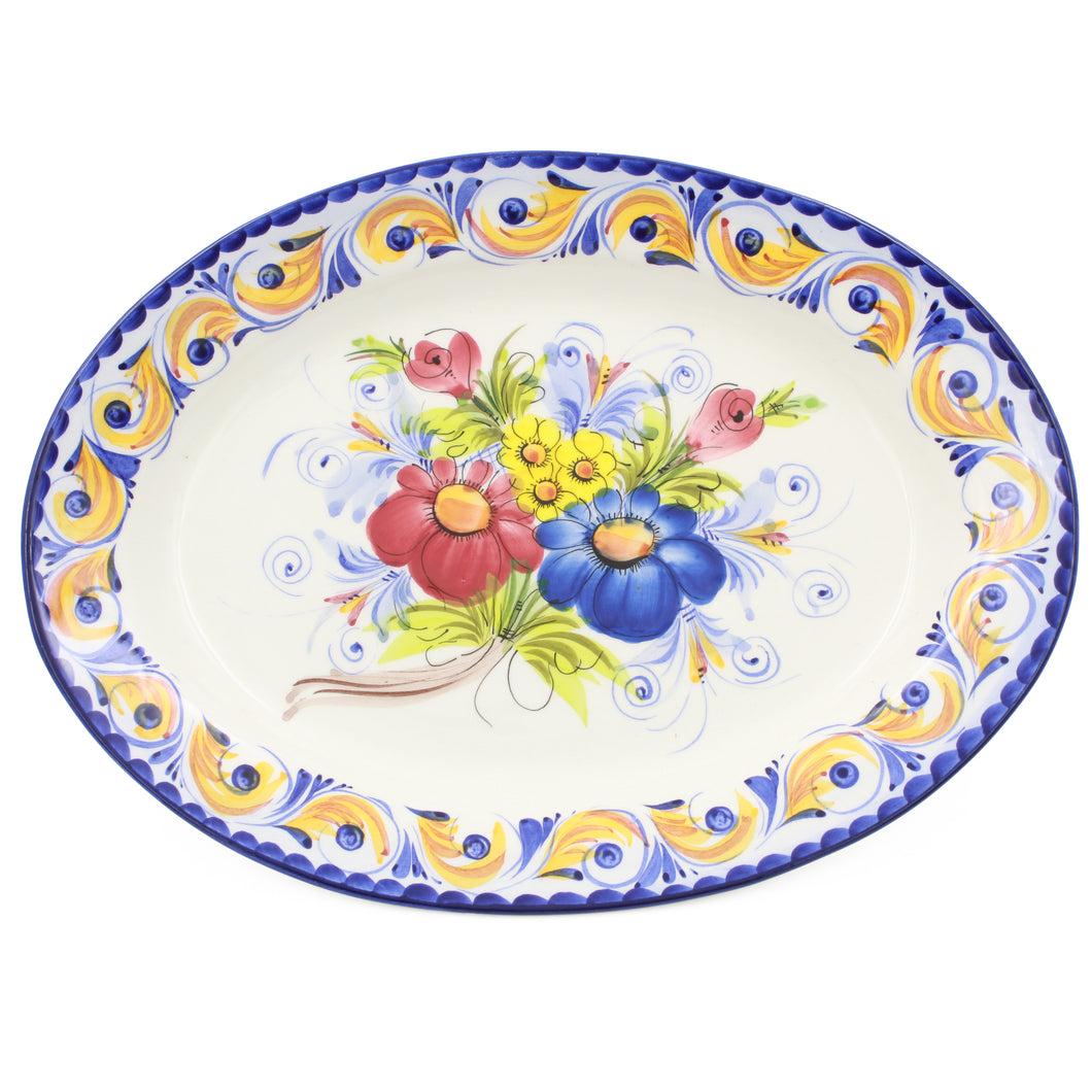 Hand-painted Traditional Portuguese Ceramic Serving Platter #09600